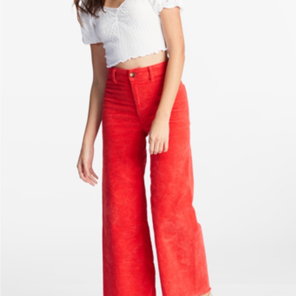 Red billabong free fall  corduroy pants